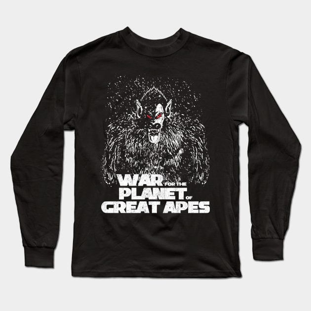 War for the Planet of Great Apes Long Sleeve T-Shirt by Daletheskater